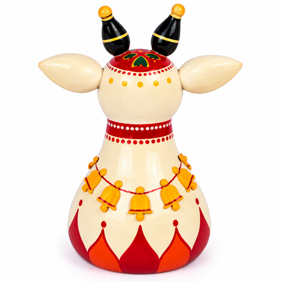 Authentic Handmade Etikoppaka Wooden Toy Of Beautiful Nandhi Box