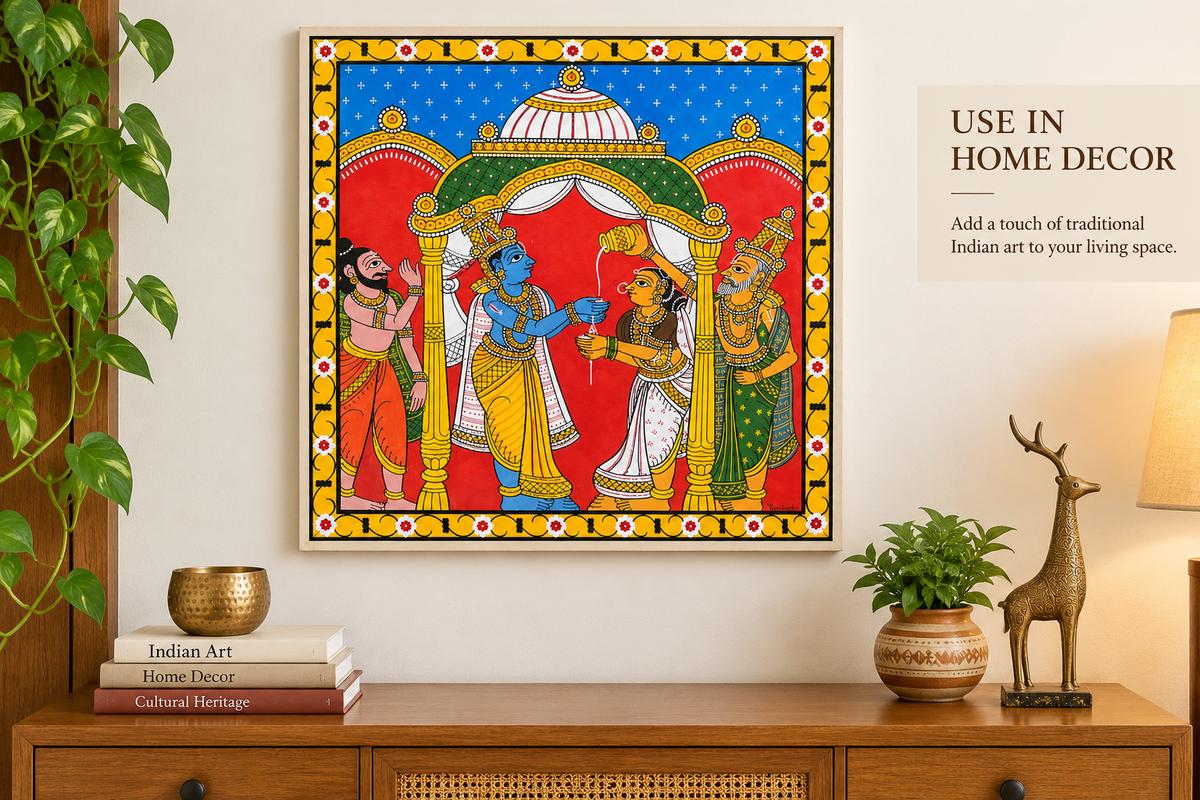 Traditional Handmade Beautiful Cheriyal Painting