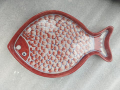 Blue Pottery Fish Wall Hanging