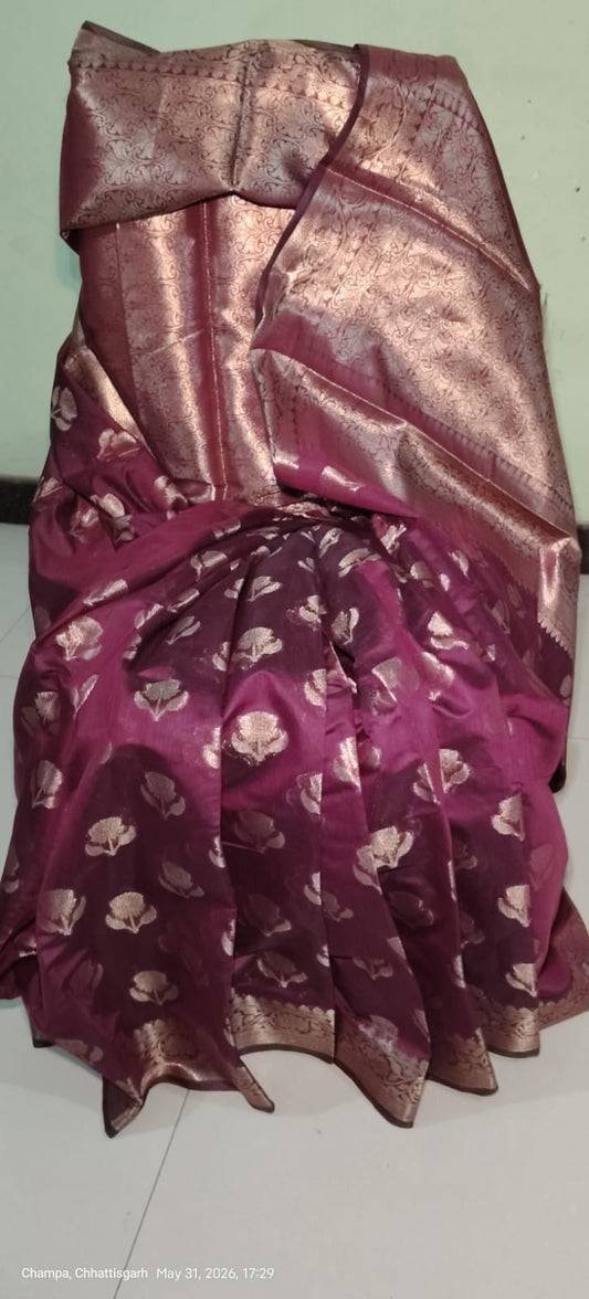 Beautiful Mulberry Kosa Silk Saree