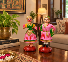 Thanjavur Dancing King and Queen dolls - Set of 2
