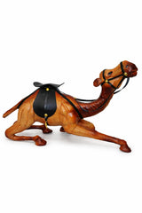 Leather Handicraft Sitting Camel - 24 Inch
