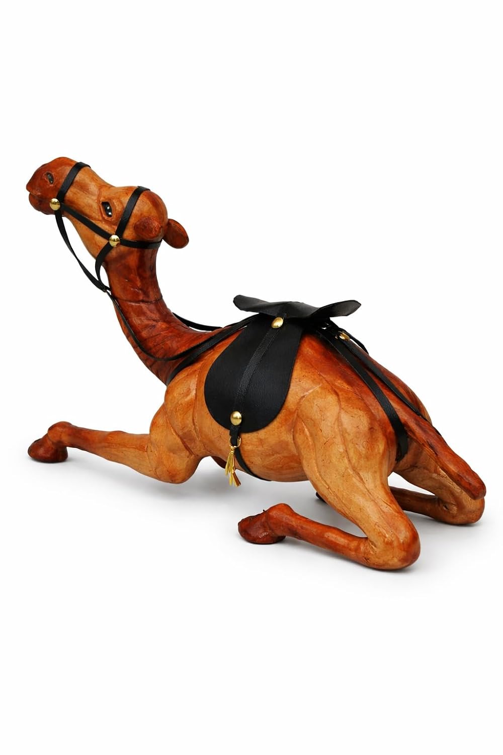 Leather Handicraft Sitting Camel - 24 Inch