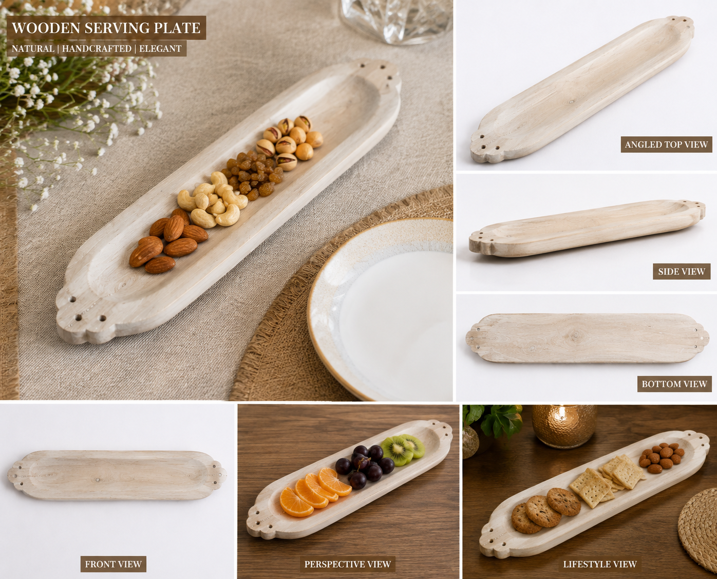 Serving Tray with Corner Handles