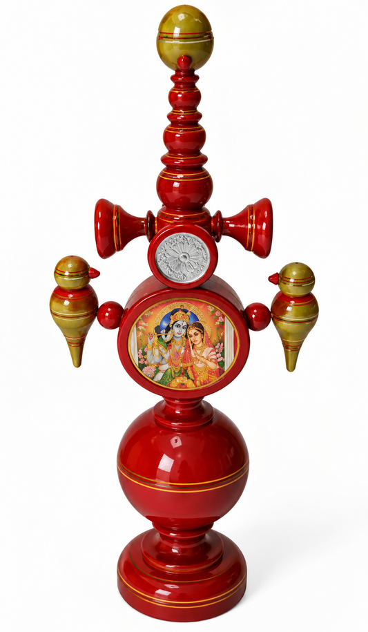 Maroon Sindoor Dan Wooden Piece
