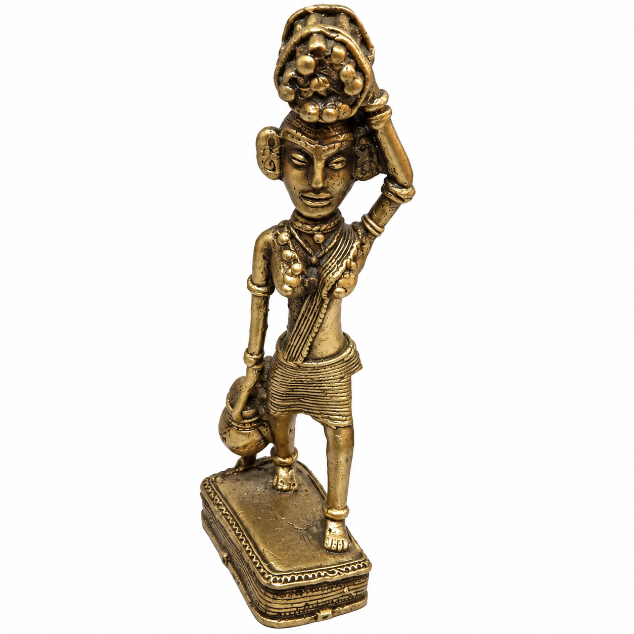 Bastar Male Metal Tribe Carrying Wooden Logs on his Head