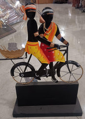Bastar Iron craft Tribal Couple On Cycle