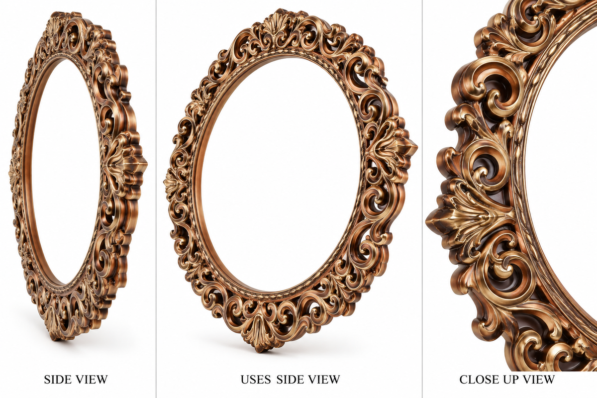 Wood Carved Jaali designed Mirror