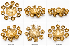 Flower Round Shaped Rangoli Diya