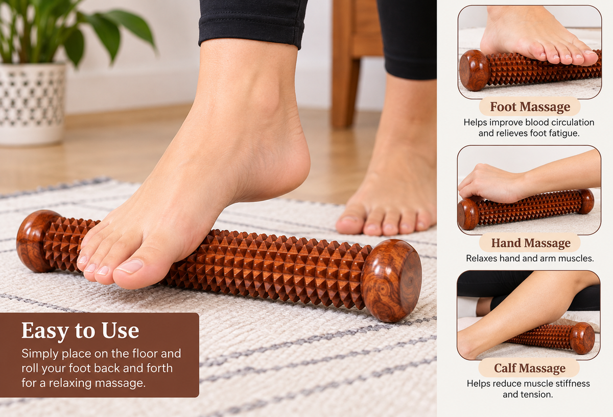 Wooden Handmade Foot Roller