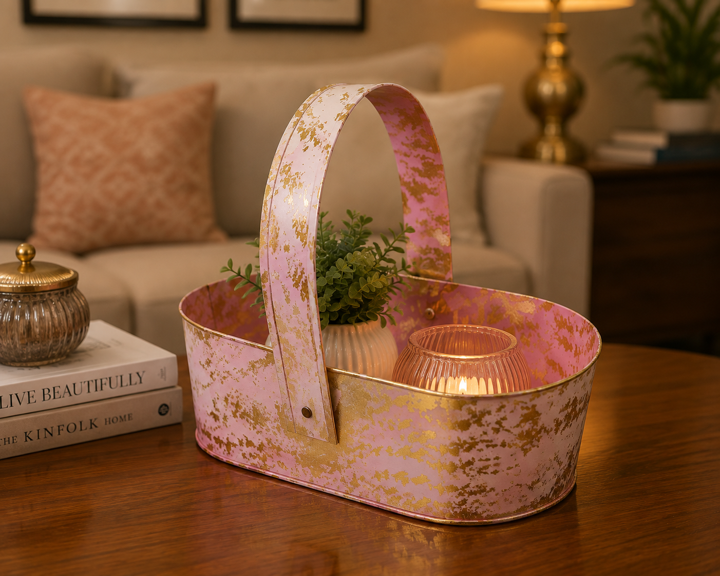 Pink Flower Basket
