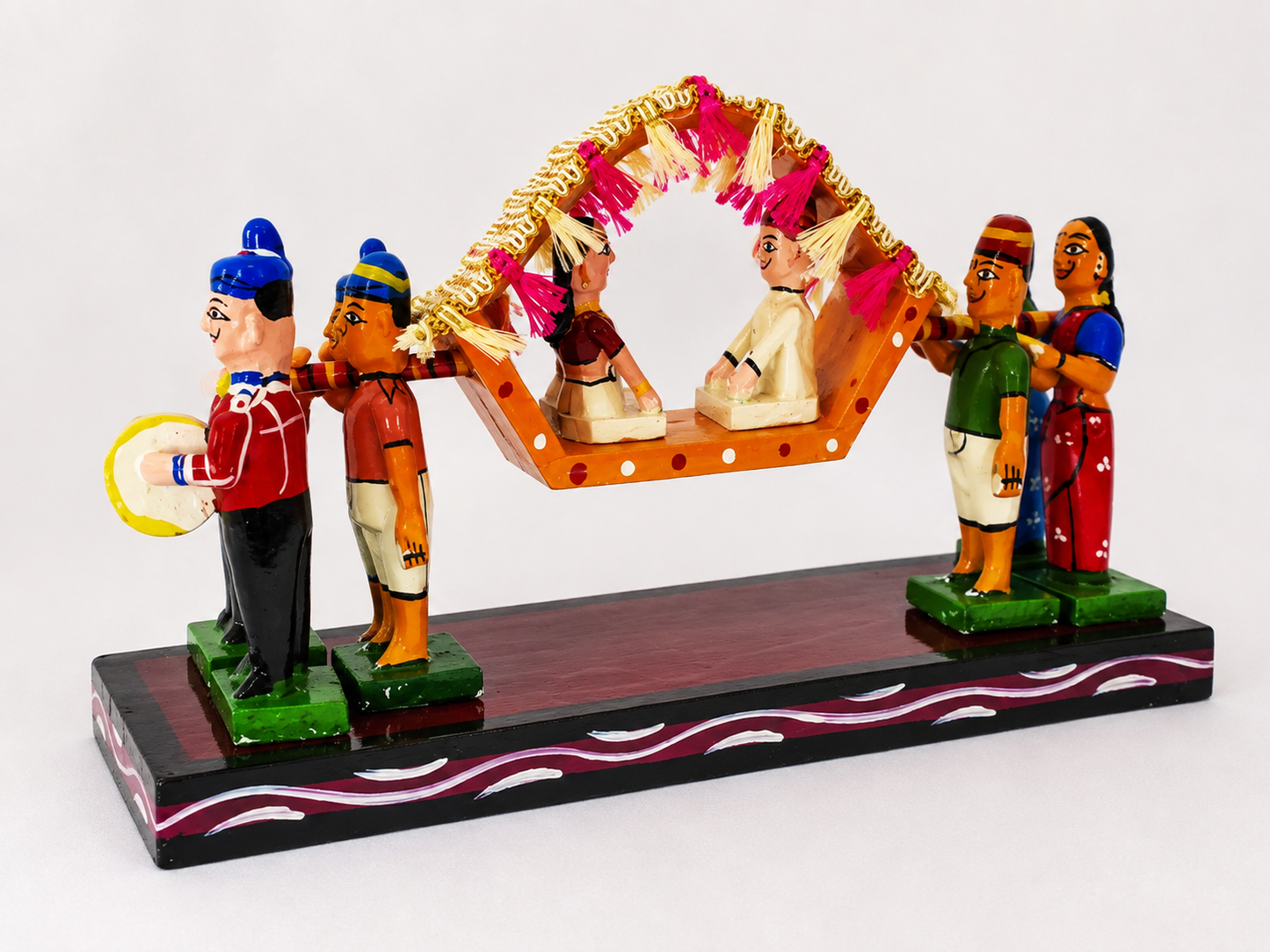 Handicraft Bridal Palki Design Kondapalli Bommallu Toy