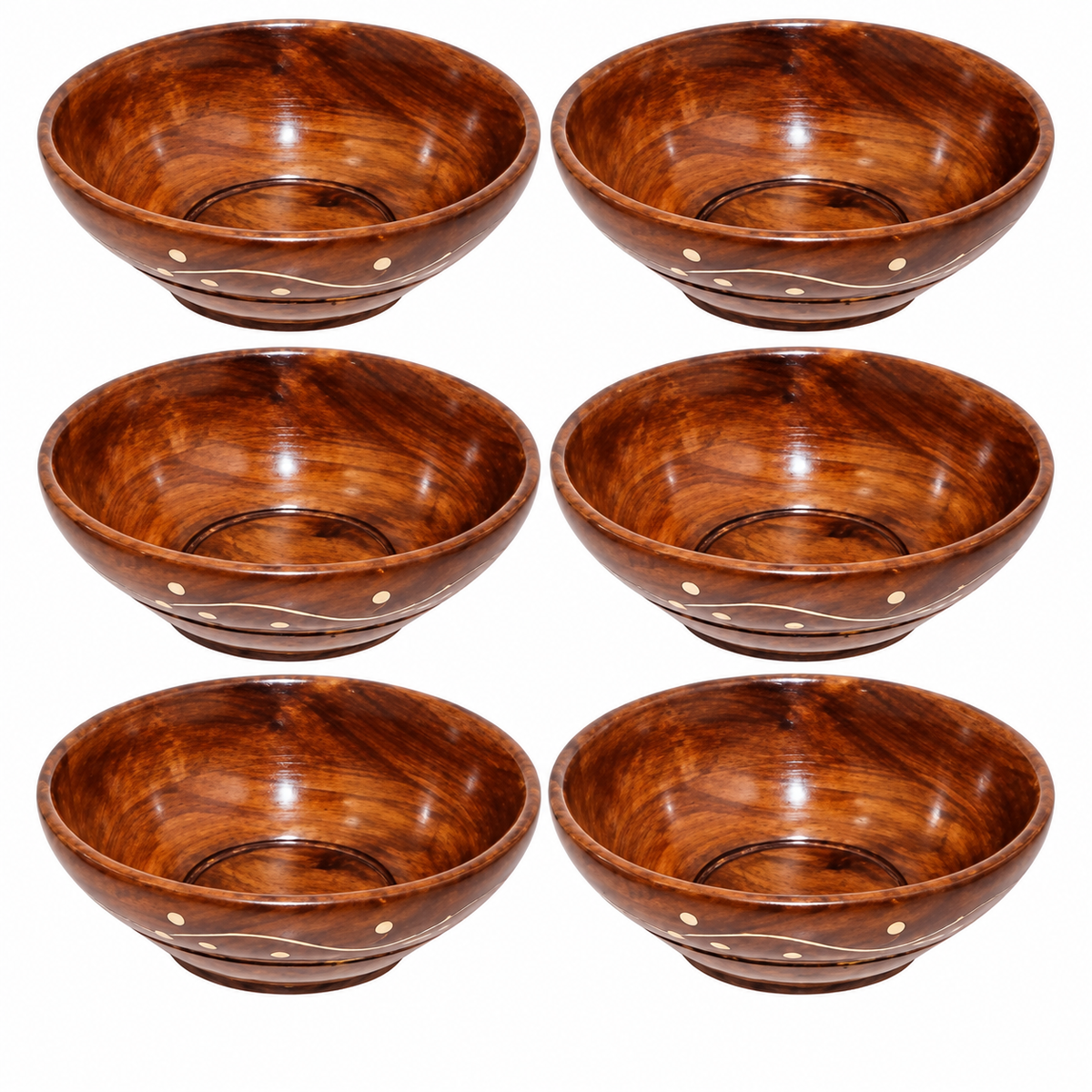 Wooden Bowl Set Of 6