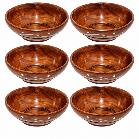 Wooden Bowl Set Of 6