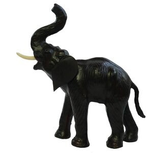 Handcrafted Leather African Elephant - 24 Inch