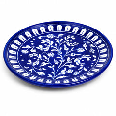 Blue Pottery Of Jaipur Floral Printed Wall Plate