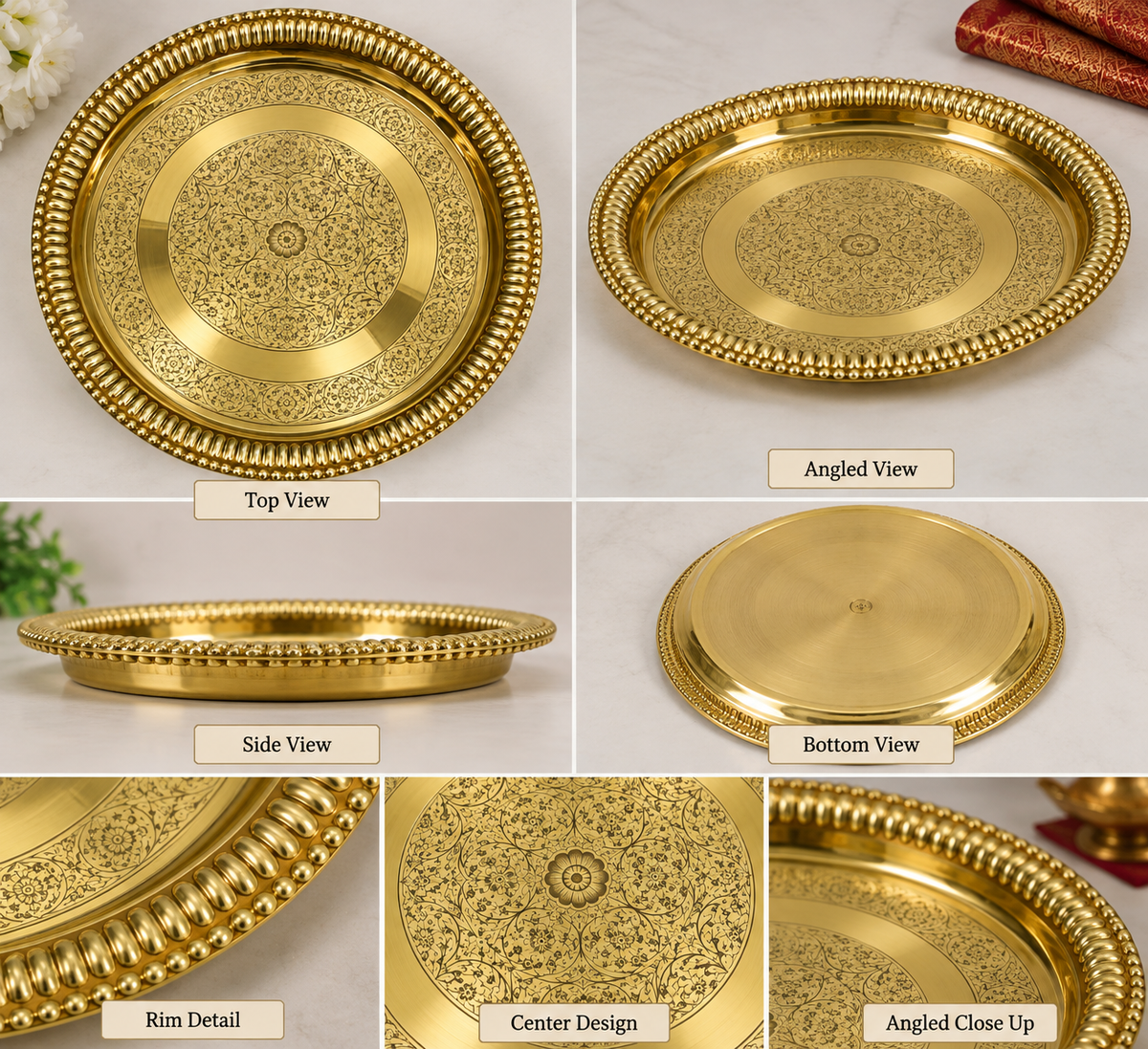 Plain Brass Plate (12 Inch)