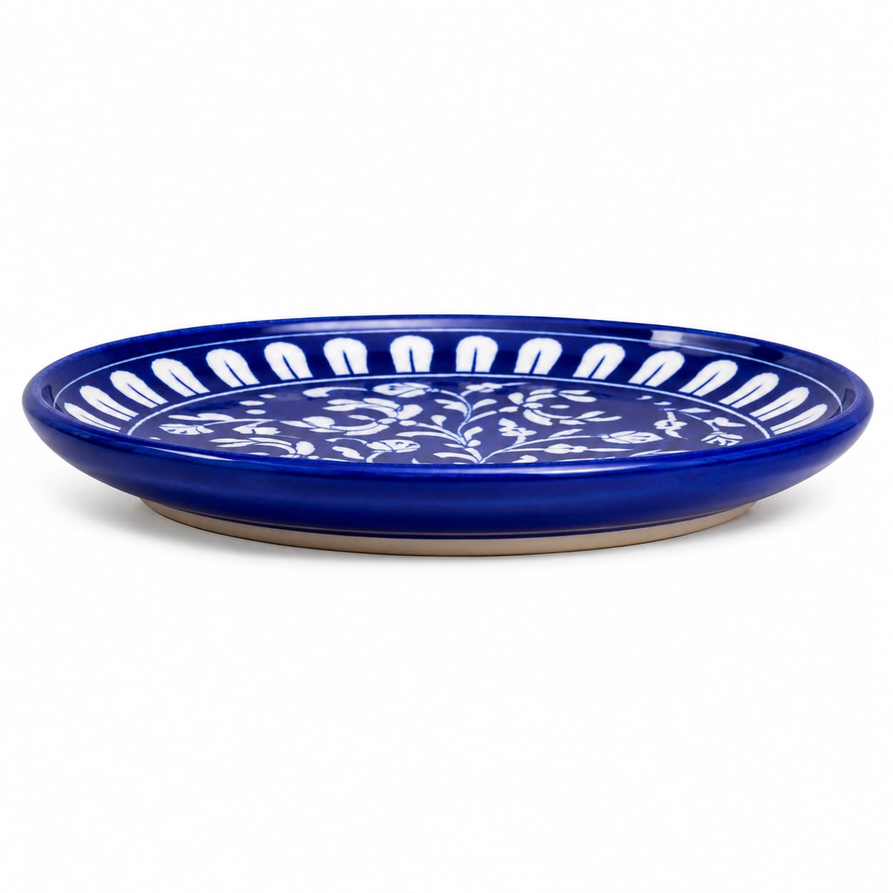 Blue Pottery Of Jaipur Floral Printed Wall Plate