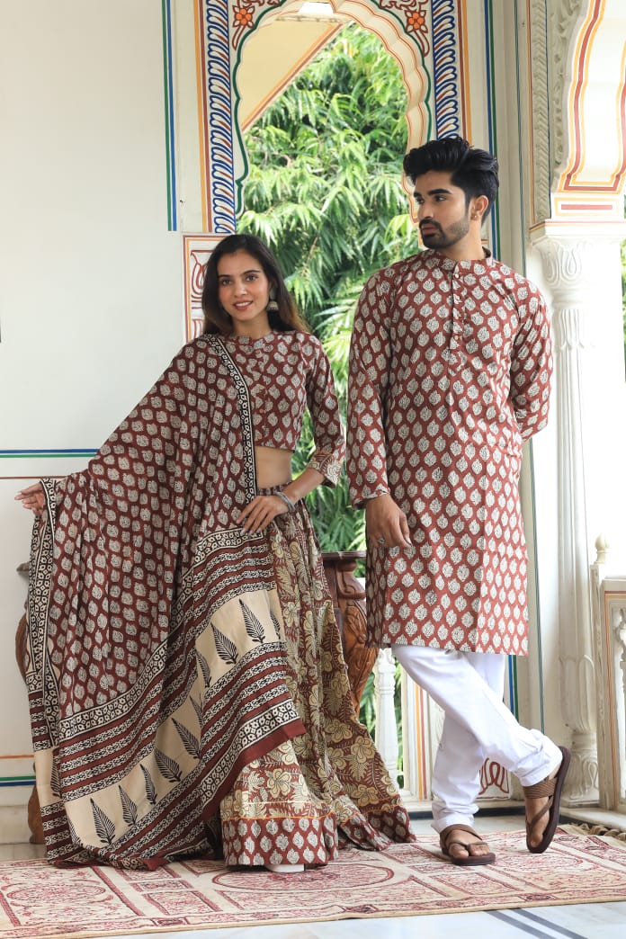 Festival Special Couple Dress Collection Chaniya Choli & Kurta Pajama