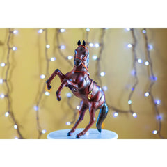 Leather Handicraft Jumping Horse - 24 Inch