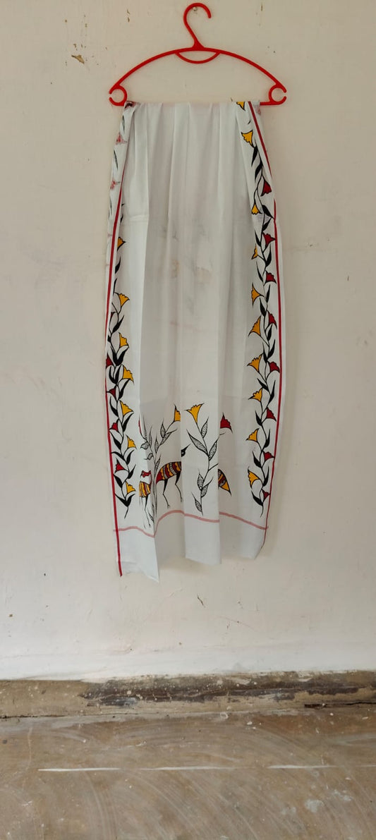 Sohrai Khovar Hand-Painted Gamcha Style 14