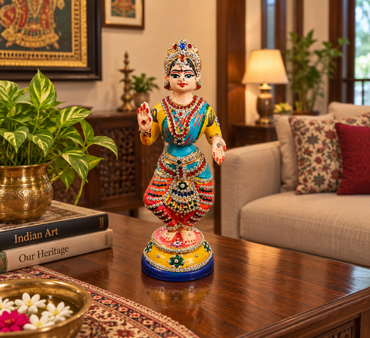 Multicolored Thanjavur Dancing Doll - 12 Inch