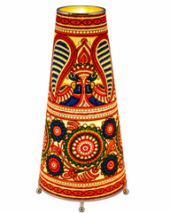 Leather Puppetry Handpanited Floor Lampshade Peacock Print