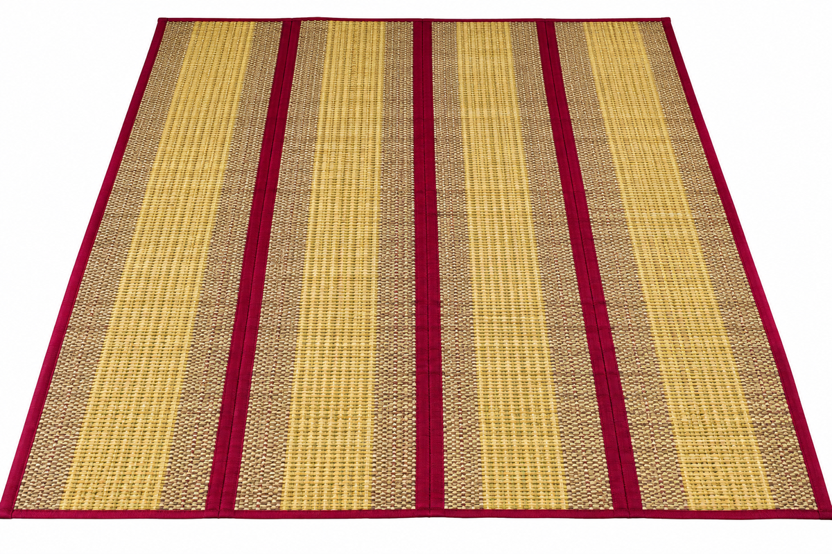 Beautiful Beige & Maroon Madur Kathi Mat