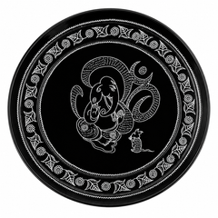 Handmade Eco-friendly Beautiful Black Pottery of Nizamabad Round Shaped Wall Hanging Of Lord Ganesha