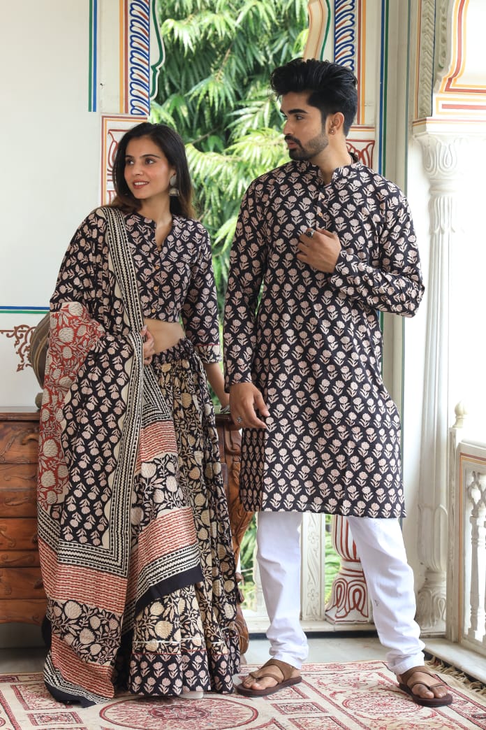 Festival Special Couple Dress Collection Chaniya Choli & Kurta Pajama