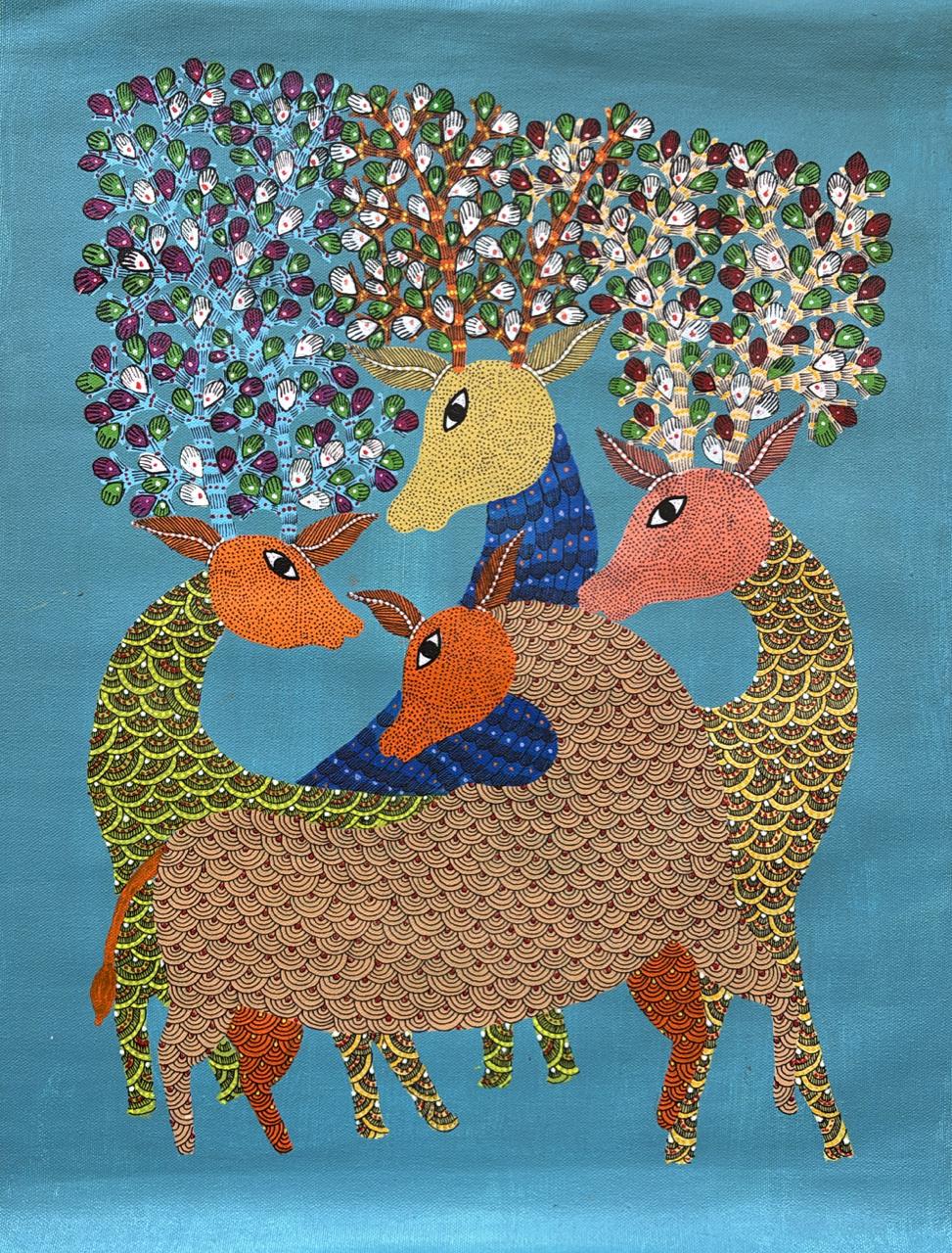 Beautiful Gond Art (18 X 24")