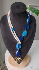 BLUE AGATE NECKLACE