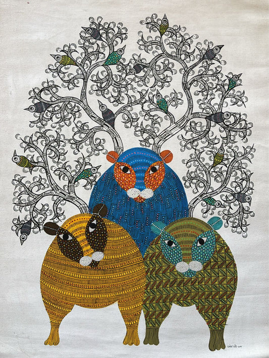 Beautiful Gond Art (18 X 24")