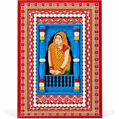 3D PAHADI JHAROKHAWITH AIPAN IN BOX FRAME