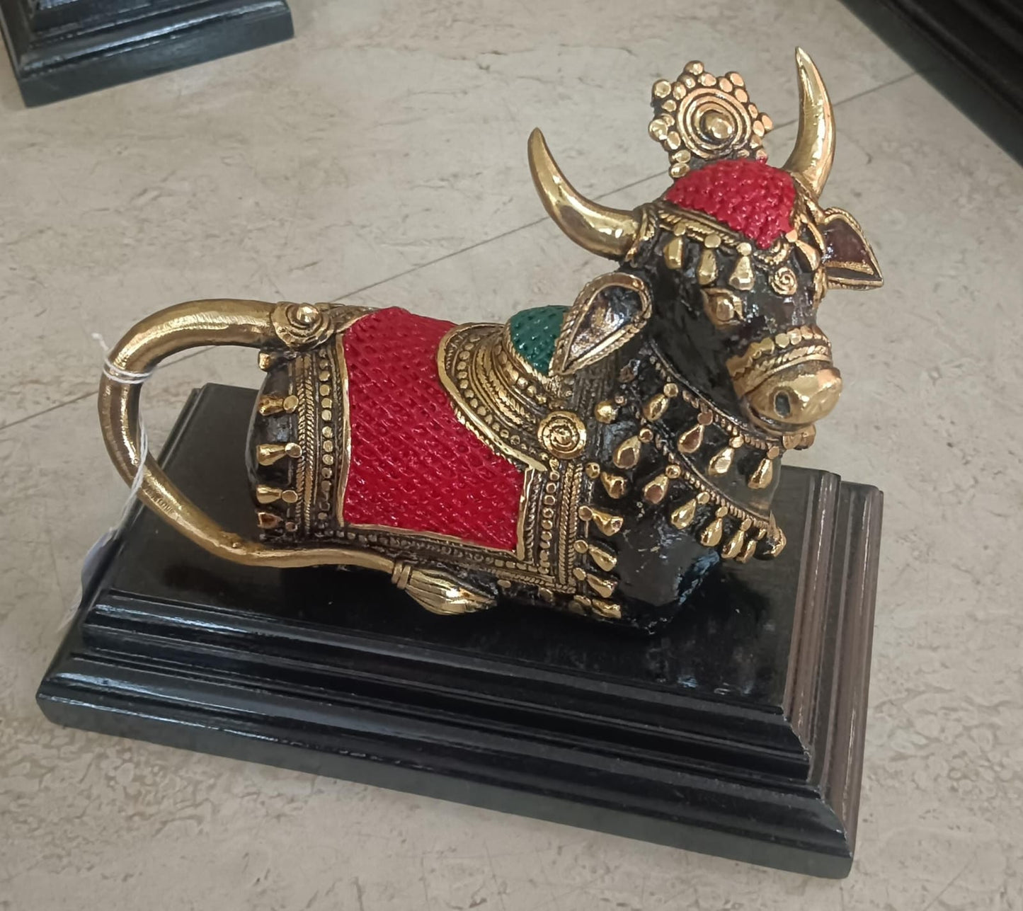 Bastar Dokra Nandi Seated Metal Craft