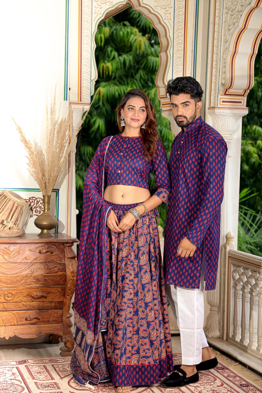 Festival Special Couple Dress Collection Chaniya Choli & Kurta Pajama