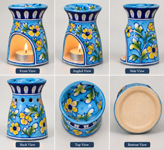 Handmade Blue Pottery of Jaipur Tea Light Diffuser