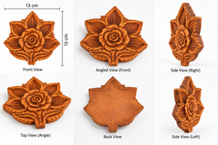 Handmade Terracotta Diwali Navaratri Diya with 5 Diya's (VII)