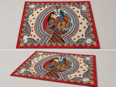 Krishna And Radha In Brindavan Madhubani Painting