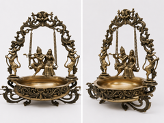 Pure Brass Radhakrishna Urli
