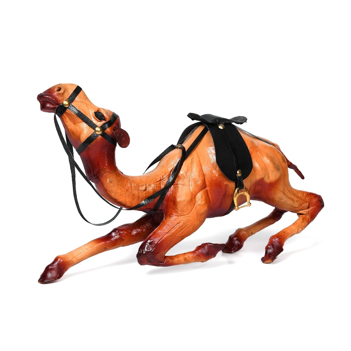 Leather Handicraft Sitting Camel - 24 Inch
