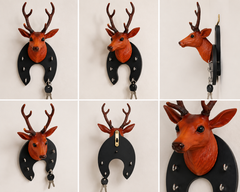 Leather Deer face Key Stand