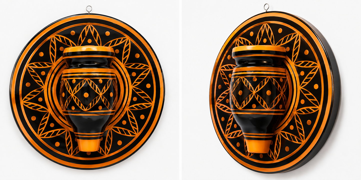 Orange Wall Flower pot hanging
