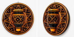 Orange Wall Flower pot hanging