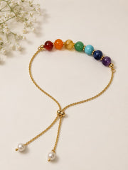 7 CHAKRA NATURAL AGATE BRACELET