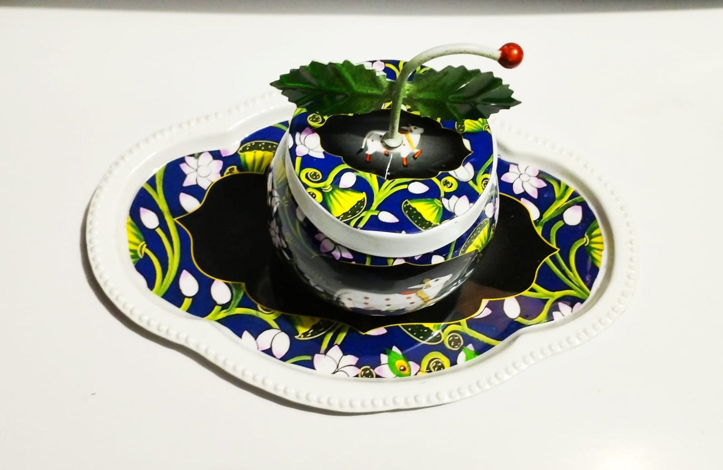 Beautiful Meena Work Tray 1 Jar