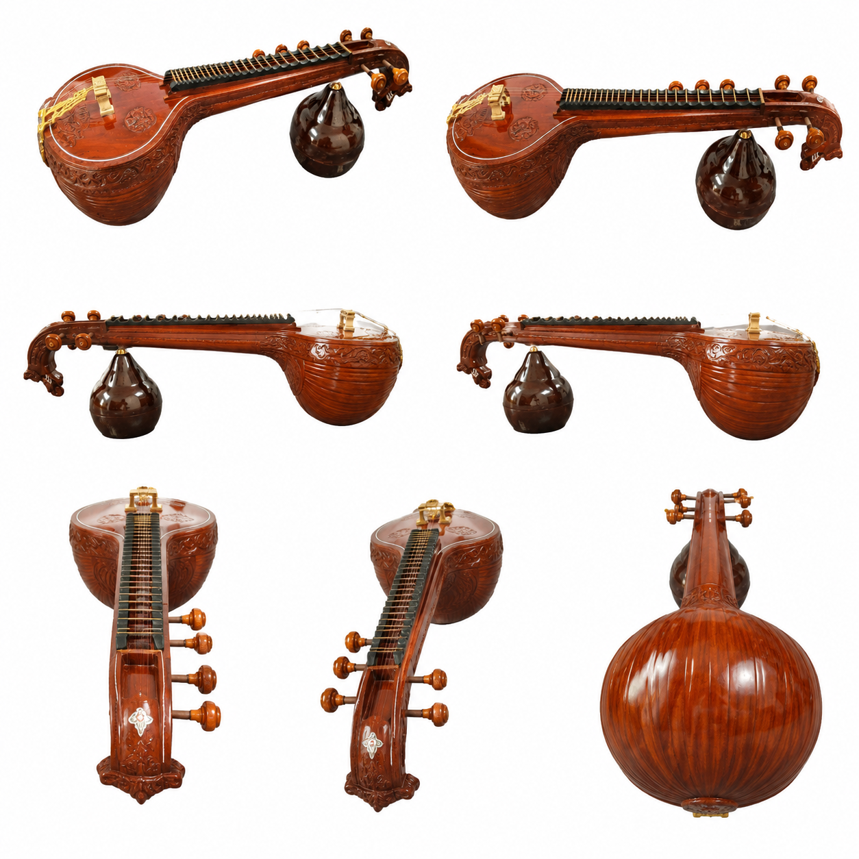 Traditional Handcrafted Thanjavur Full Deep Ekanta Veena