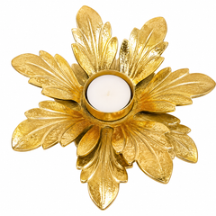 Golder Fancy Flower Tealight Diya