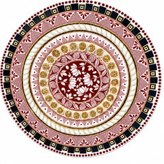 Floral Print Wall Art With Shell (White - PI)
