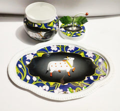Beautiful Meena Work Tray 1 Jar